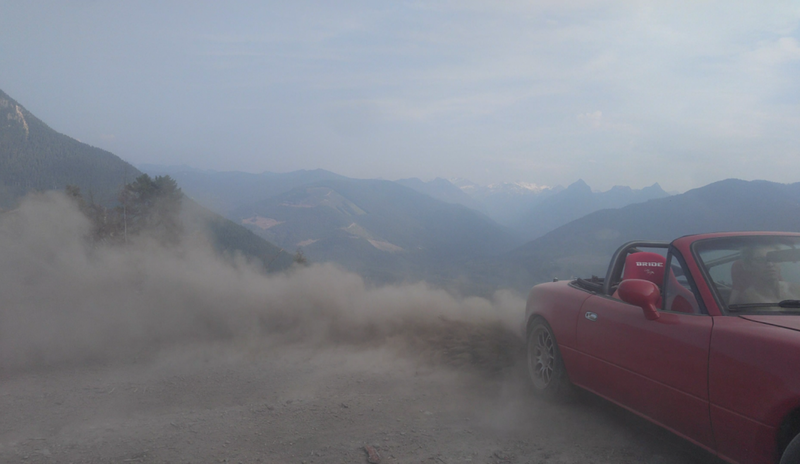 That dust cloud is covering a good four hundred foot drop-off. This is not something I would have felt comfortable doing with RE71R’s. They’re more responsive yes, but a bit twitchier. It’s like when you boost the handling Stat on a video game car TOO much.